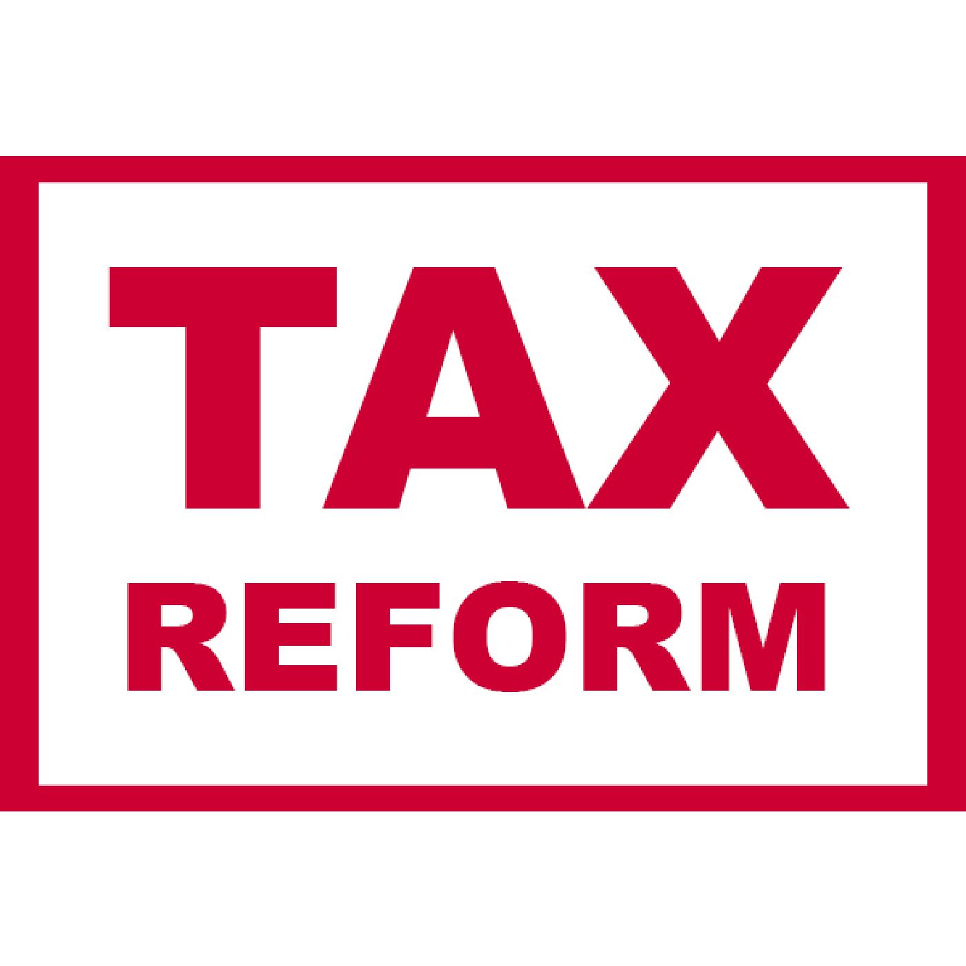 Picture of text that says tax reform